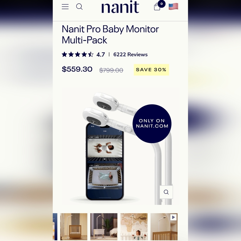 Nanit Pro HD Nursery Camera - White